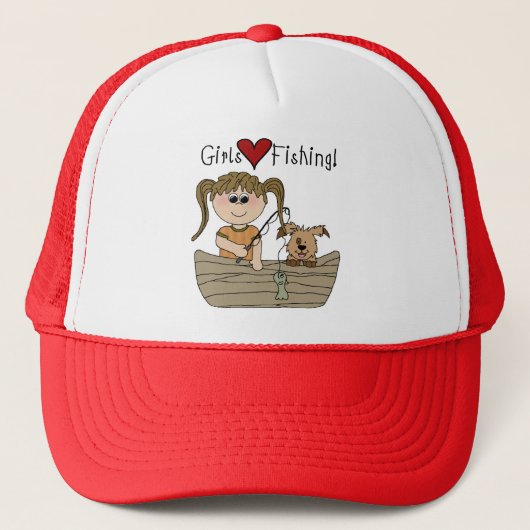 Girls Love Vist Trucker Pet (Voorkant)