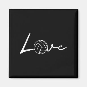 Girls Love Volleyball Player Gift Graphic Magneet