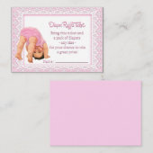 Girls Luier Raffle Ticket Informatiekaartje (Voorkant / Achterkant)