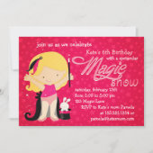 Girls Magic Theme Birthday Kaart (Voorkant)