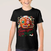 Girls' Magical Gingerbread Cookie Candy Christmas Tri-Blend Shirt (Voorkant)