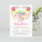 Girls Magical Unicorn Baby shower Kaart (Staand voorkant)
