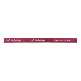 Girls Make It Hot–Bold Burgundy Feminine Aesthetic Satijnen Lint