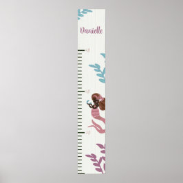 Girls Mermaid Growth Chart Poster