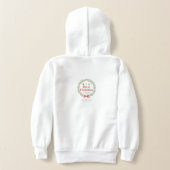 Girls Merry Christmas Hoodie with Pine Branches (Laag Achter)