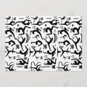 Girls Modern Black Gymnastics Kids 10th Birthday Kaart (Achterkant)