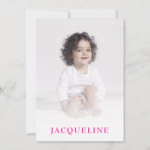 Girls Monster 1e verjaardag Kaart (Achterkant)