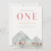 Girl's Mountain Wildflower Uitnodiging voor verjaa (Voorkant)