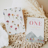 Girl's Mountain Wildflower Uitnodiging voor verjaa