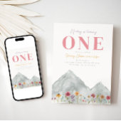 Girl's Mountain Wildflower Uitnodiging voor verjaa