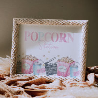 Girl's Movie Party Popcorn Teken