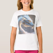 girls mystical white dragon t-shirt (Voorkant)