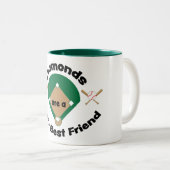 Girls n' Baseball 11 oz Two-Tone Mok (Voorkant rechts)