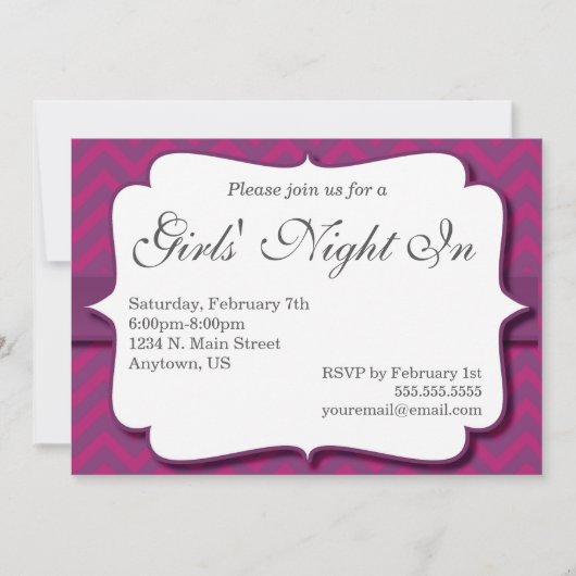 Girls ' nacht in uitnodiging (Voorkant)