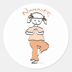 Girls Namaste Yoga Gear Ronde Sticker