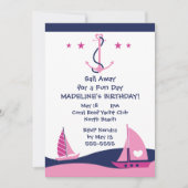 Girls Nautical Party Kaart (Voorkant)