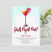 Girls Night Bachelorette Party Kaart (Staand voorkant)