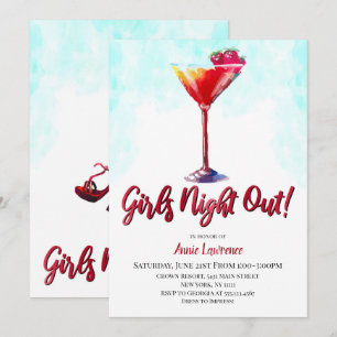 Girls Night Bachelorette Party Kaart