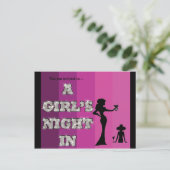 Girls Night - Briefkaart Invitation (Staand voorkant)