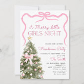 Girls Night Christmas Party Invitation Kaart (Voorkant)