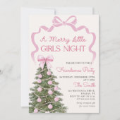 Girls Night Christmas Party Invitation Kaart (Voorkant)