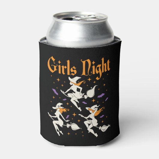 Girls Night Halloween Witch Broomsticks Blikjeskoeler (Blikje Voorkant)