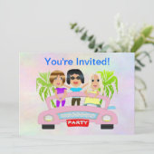 Girls Night Invitation Kaart (Staand voorkant)