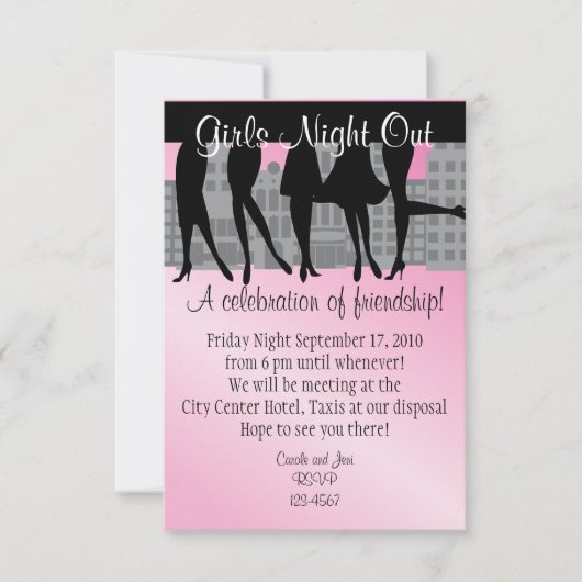 Girls Night Kaart (Voorkant)
