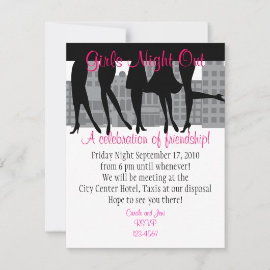 Girls Night Kaart (Voorkant)