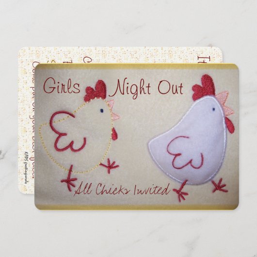 Girls Night Kaart (Voorkant / Achterkant)