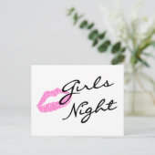 Girls Night (Lippen) Briefkaart (Staand voorkant)