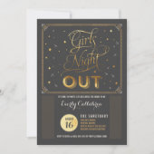 Girls Night Out Bachelor Party Invitation Kaart (Voorkant)