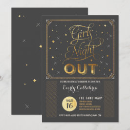 Girls Night Out Bachelor Party Invitation Kaart