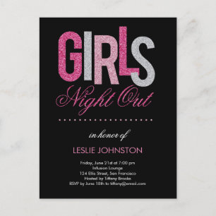 Girls Night Out Bachelorette Party Briefkaart