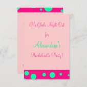 "Girls Night Out/Bachelorette Party" Kaart (Voorkant / Achterkant)