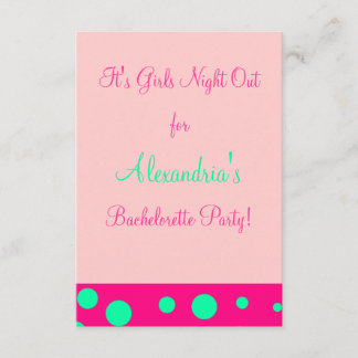 "Girls Night Out/Bachelorette Party" Kaart