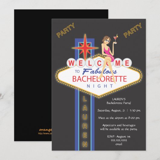 Girls Night Out Bachelorette Party Kaart (Voorkant / Achterkant)