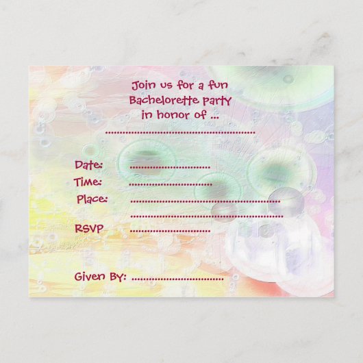 Girl's Night Out - Bewaar de datum Aankondigingskaart (Achterkant)