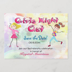 Girl's Night Out - Bewaar de datum Save The Date