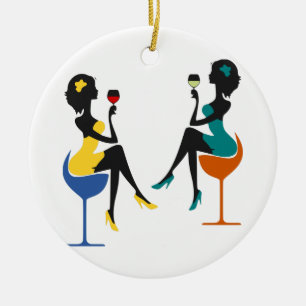 Girls Night Out Ceramic Ornament