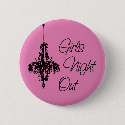 Girls Night Out Chandelier Ronde Button 5,7 Cm (Voorkant)