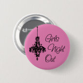 Girls Night Out Chandelier Ronde Button 5,7 Cm (Voorkant /achterkant)