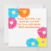 Girls Night Out Cocktail Theme Party Invitation Kaart (Achterkant)