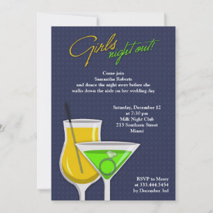 Girls Night Out Flat Uitnodiging