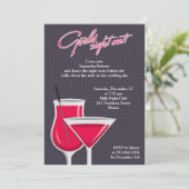 Girls Night Out Flat Uitnodiging (Staand voorkant)