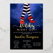 Girls Night Out Halloween Poster - Spooky Witch Folie Uitnodiging (Voorkant)