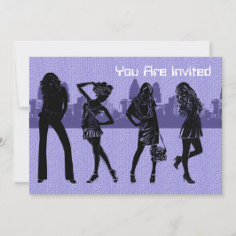 Girls Night Out Invitation Sjabloon Kaart