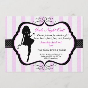 Girls Night Out Jewelry Party Invitation Kaart