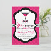 Girls' Night Out Martini Bachelorette uitnodiging (Staand voorkant)