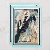 Girls Night Out Mayhem  Art Deco Custom Kaart (Voorkant / Achterkant)